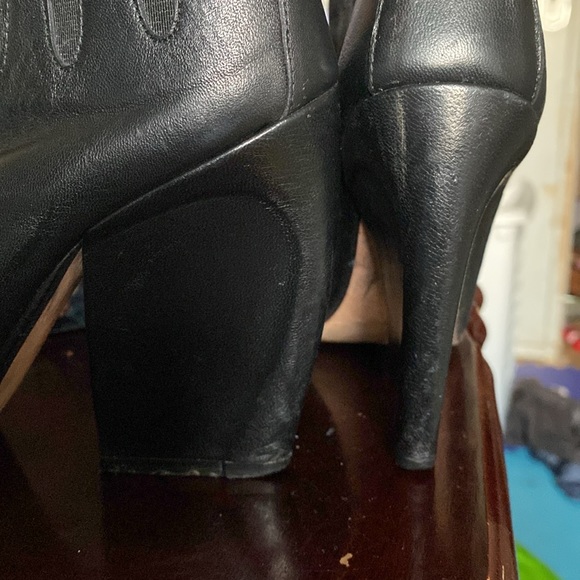 Maria Brotans ankle boots black skinny wide heel Y2K 90's Trending - Picture 3 of 7